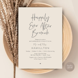 Happily Ever After Brunch, Wedding Elopement Party Invitation