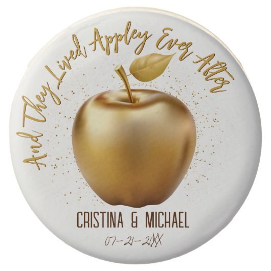 Happily Ever After Caramel Apple Wedding Favor (Front)