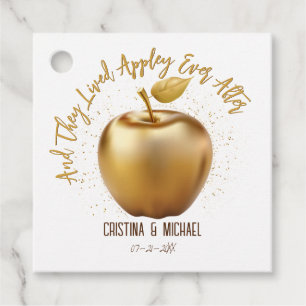 Happily Ever After Caramel Apple Wedding Favor Favor Tags