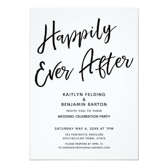 "Happily Ever After" Casual Post-Wedding Party Invitation | Zazzle.com