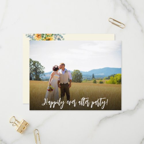 Happily Ever After Casual Wedding Reception Invitation Postcard