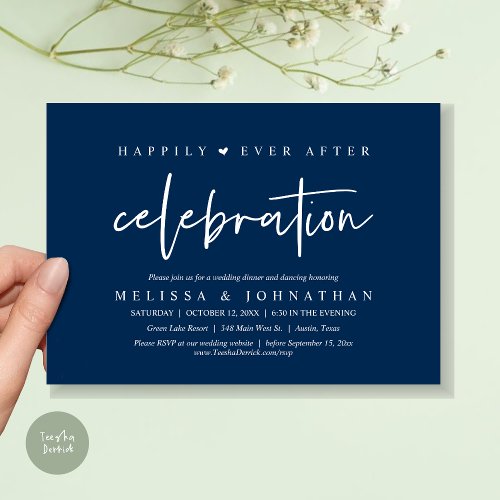 Happily Ever After Celebration Wedding Dinner Invitation