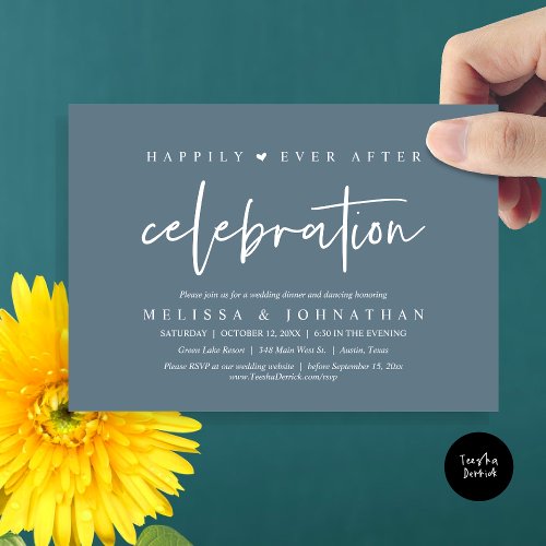 Happily Ever After Celebration Wedding Dinner Invitation