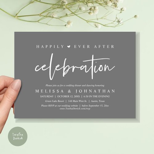 Happily Ever After Celebration Wedding Dinner Invitation