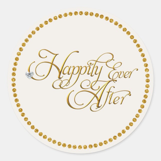 Happily Ever After Classic Round Sticker (Front)