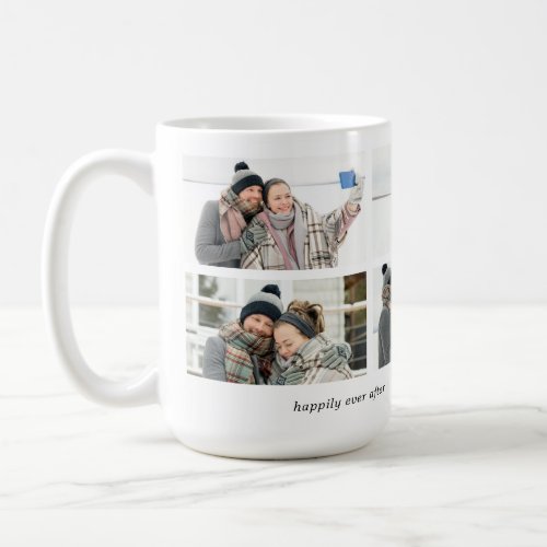 Happily Ever After Couple 6 Custom Photo Collage Coffee Mug