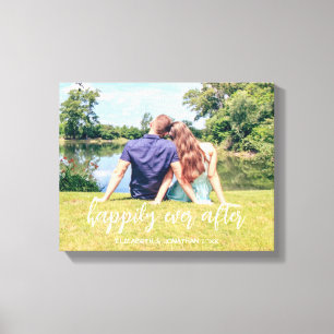 Happily Ever After Couple Photo Canvas Print