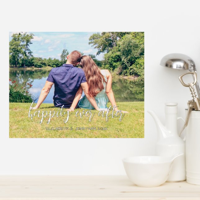 Happily Ever After Couple Photo Foil Prints (In Situ (Kitchen))