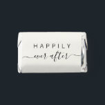 Happily Ever After Cream Wedding Hershey's Miniatures<br><div class="desc">Elegant light cream wedding reception chocolate candy bar favors featuring "Happily Ever After" in a mix of simple modern typography and a chic script with swashes,  the bride and groom names joined together with a heart and the date.</div>