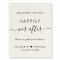 Happily Ever After Cream Wedding Welcome