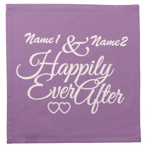 Happily Ever After custom cloth napkins