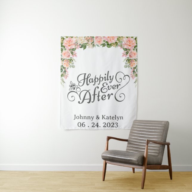 Happily Ever After Custom Wedding Backdrop  (In Situ)