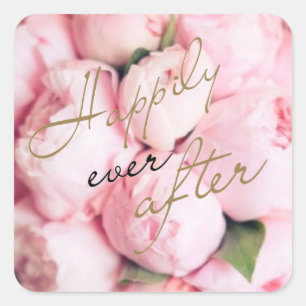 Happily Ever After Design Square Sticker