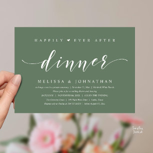 Happily Ever After Dinner, Modern Minimalist Invitation