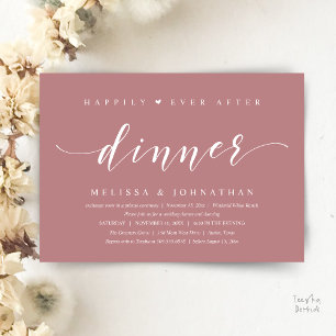 Happily Ever After Dinner, Modern Minimalist Invitation