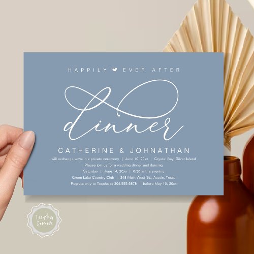 Happily Ever After Dinner Modern Romantic Party Invitation