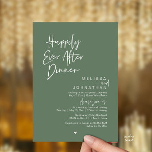 Happily Ever After Dinner Modern Wedding Party Invitation