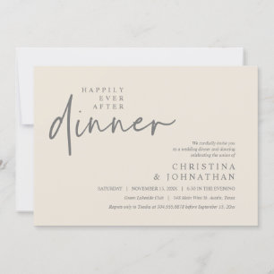 Happily Ever After Dinner Modern Wedding Party Invitation