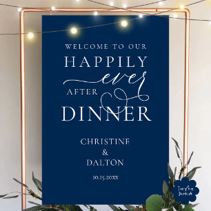 Happily Ever After Dinner Romantic Classy Wedding Foam Board