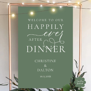 Happily Ever After Dinner Romantic Classy Wedding Foam Board