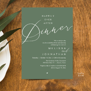 Happily Ever After Dinner Romantic Wedding Party Invitation