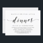 Happily Ever After Dinner, Wedding Elopement Party Invitation<br><div class="desc">Modern Script themed,  wedding elopement invitation card (Happily Ever After Dinner). It is perfect for your wedding elopement casual lakeside celebration.</div>
