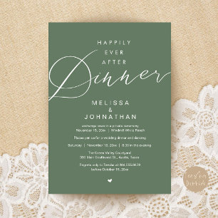 Happily Ever After Dinner Wedding Elopement Party Invitation