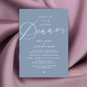 Happily Ever After Dinner Wedding Elopement Party Invitation