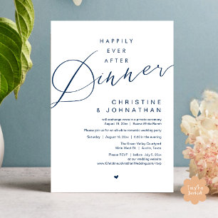 Happily Ever After Dinner Wedding Elopement Party Invitation