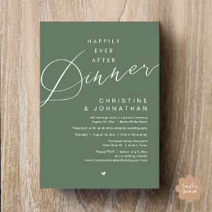 Happily Ever After Dinner Wedding Elopement Party Invitation