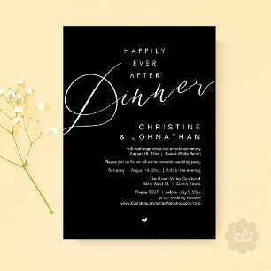 Happily Ever After Dinner Wedding Elopement Party Invitation