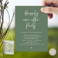 Happily Ever After Dinner Wedding Party Cash Bar
