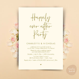 Happily Ever After Dinner Wedding Party Cash Bar Invitation