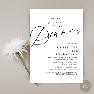 Happily Ever After Dinner Wedding Reception Dinner Invitation