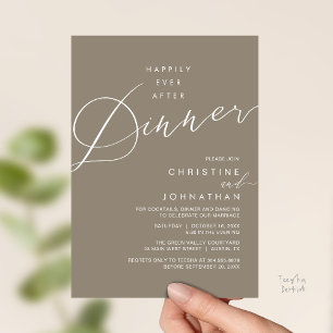 Happily Ever After Dinner Wedding Reception Dinner Invitation