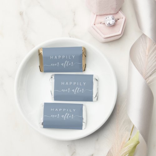 Happily Ever After Dusty Blue Wedding Hersheys Miniatures