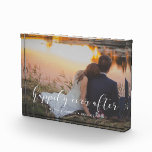 Happily ever after elegant overlay wedding photo block<br><div class="desc">Showcase your favorite wedding pictures with this modern photo block,  with the words Happily ever after in a beautiful text overlay. You can easily change the color and size of the text to fit your picture.</div>