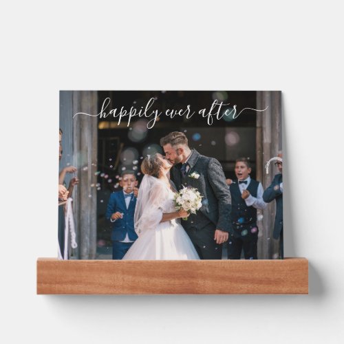 Happily Ever After Elegant Photo Wedding Picture Ledge