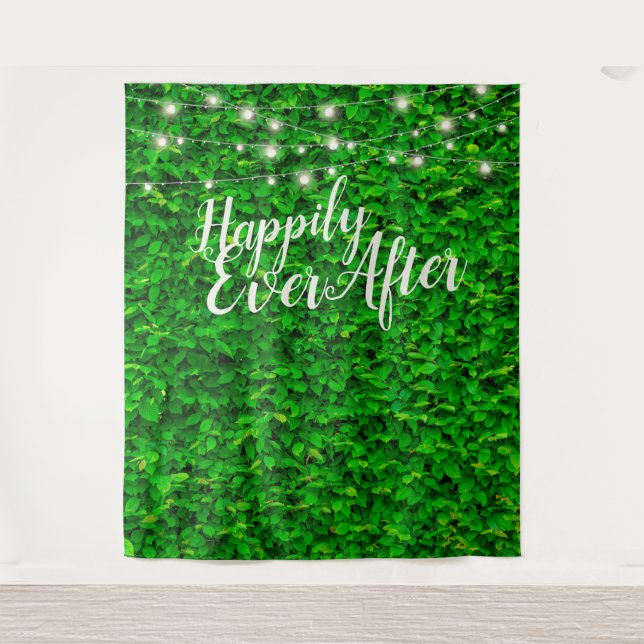 Happily Ever After Fairy Lights Wedding Backdrop (Front)
