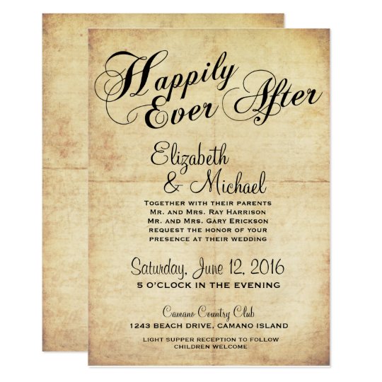 Happily Ever After Fairytale Wedding Invitation Zazzle Com