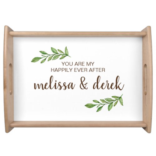 Happily Ever After Foliage Couples Serving Serving Tray