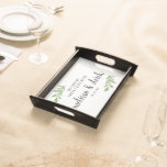 "Happily Ever After" Foliage Wedding Personalized Serving Tray<br><div class="desc">This serving tray is perfect for wedding,  anniversary gift or the text can be customized to whatever you wish.</div>