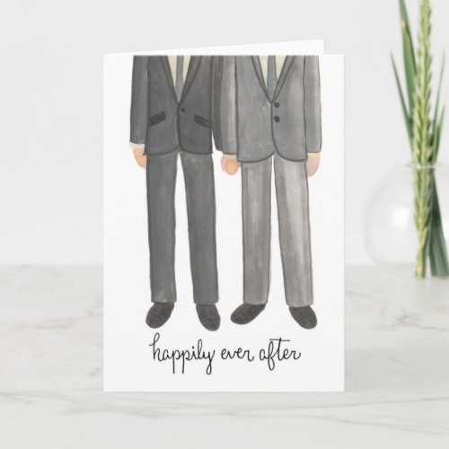 Happily Ever After Gay Couple greeting card