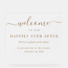 Happily Ever After Gold Wedding Welcome Frosted