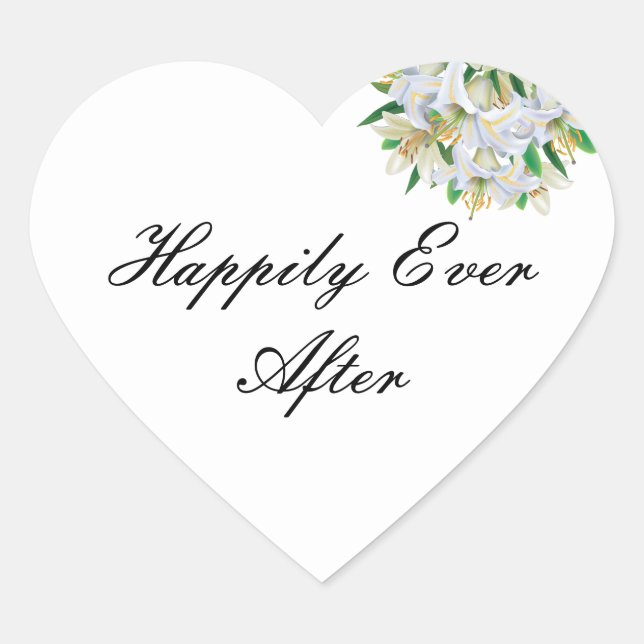 Happily Ever After Heart Sticker (Front)