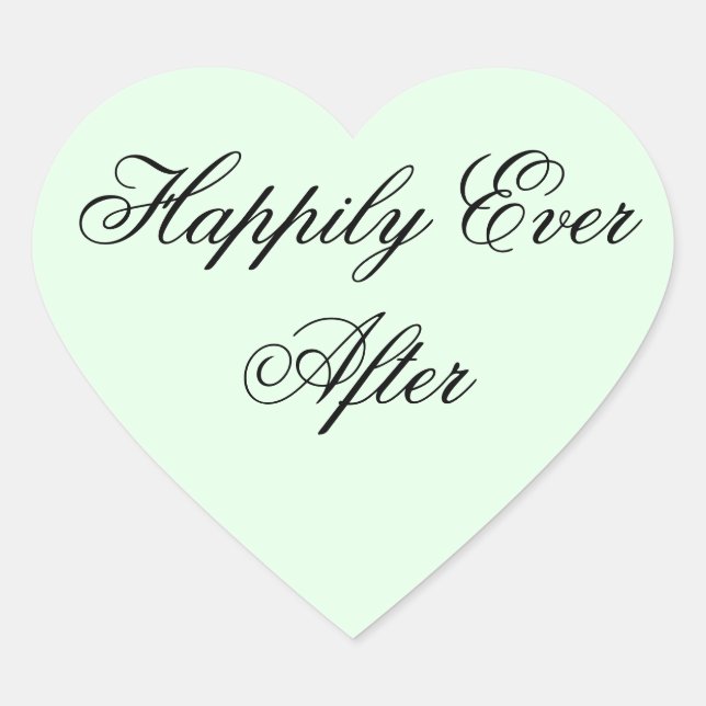 Happily Ever After Heart Sticker (Front)