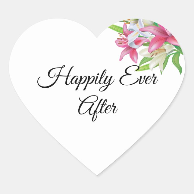 Happily Ever After Heart Sticker (Front)