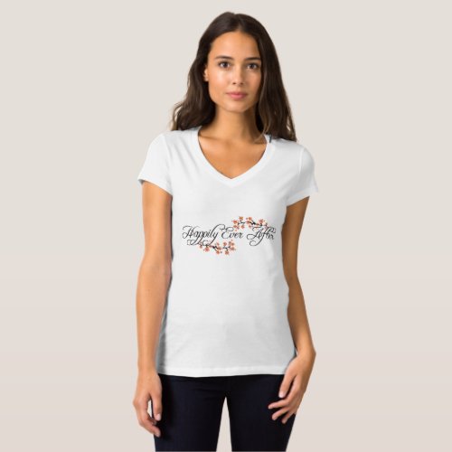 Happily Ever After Hibiscus Tropical Beach Wedding T_Shirt