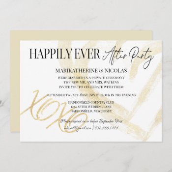 Happily Ever After Hugs & Kisses Wedding Party Invitation by PetitePaperie at Zazzle