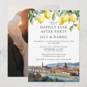 Happily Ever After Lemons Florence Photo Wedding Invitation